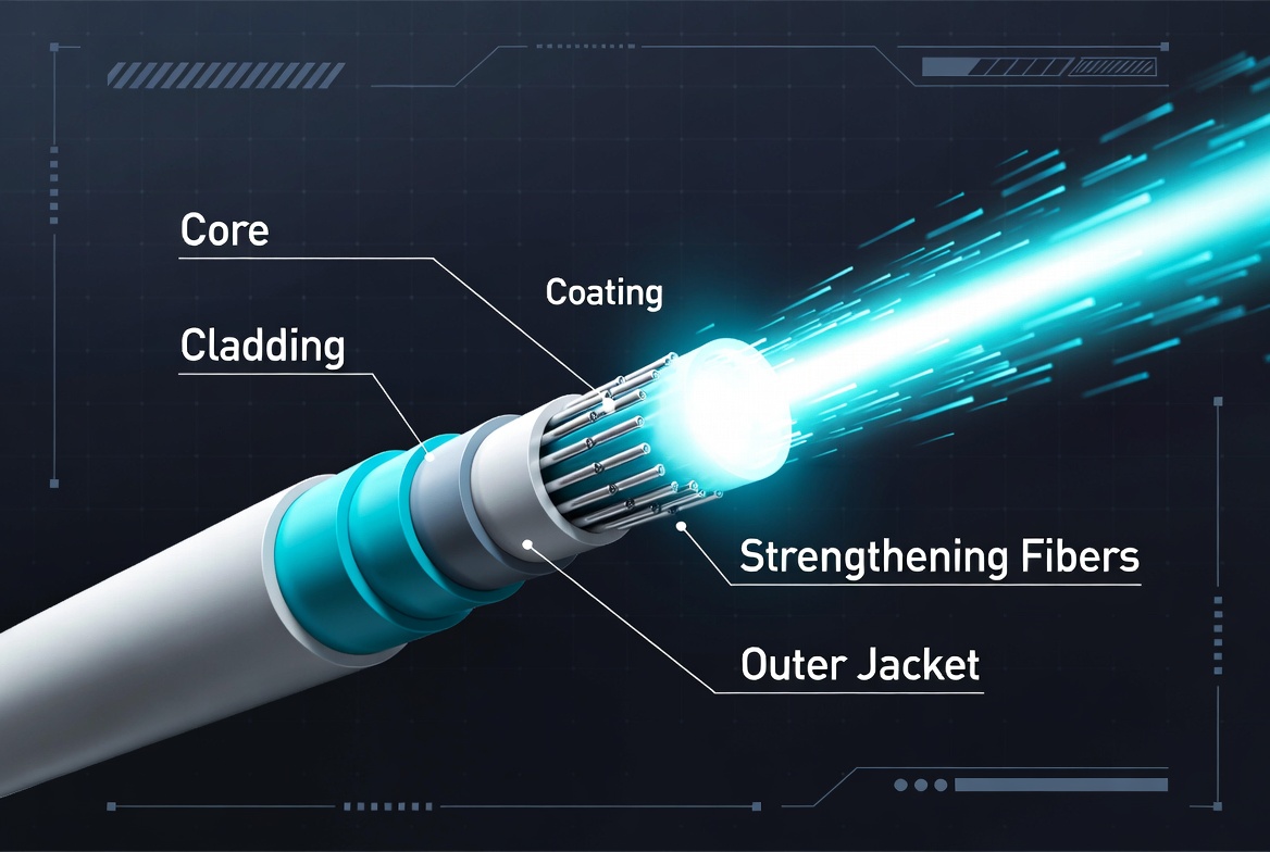 Fiber Optic Cable Cross Section Fiber Optic Cable Cross Section