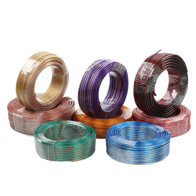 2 Cores Speaker Cable Transparent