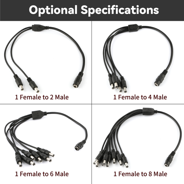 1 To 8 DC Cable