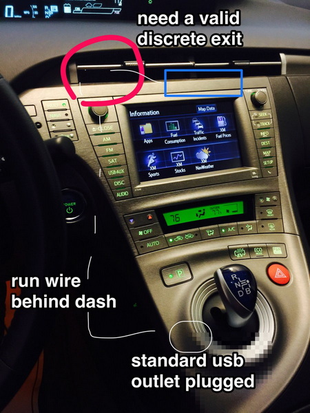 how to hide usb cable in car_1