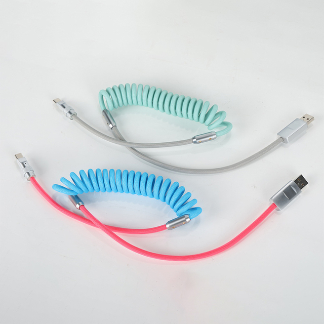 Sprial USB To Type C Cable