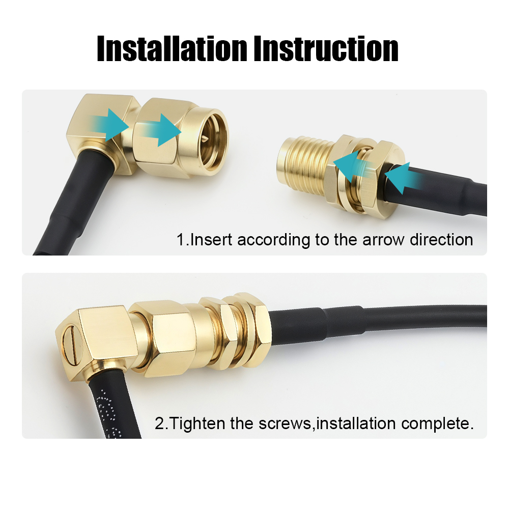 SMA Right-angle Male To SMA Female RF Cable