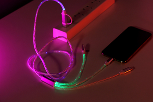 2 in 3 Multifunctional Colorful Lighting Cables