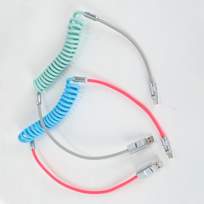 Sprial USB To Type C Cable