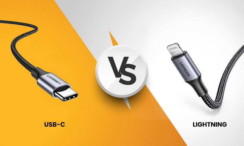USB-C To Lightning Cable Ports 