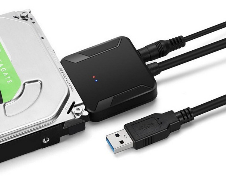 how to use USB to sata cable