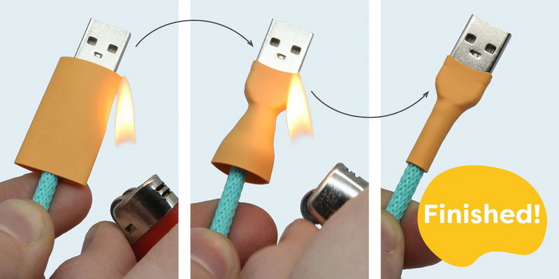 how to take apart a usb cable