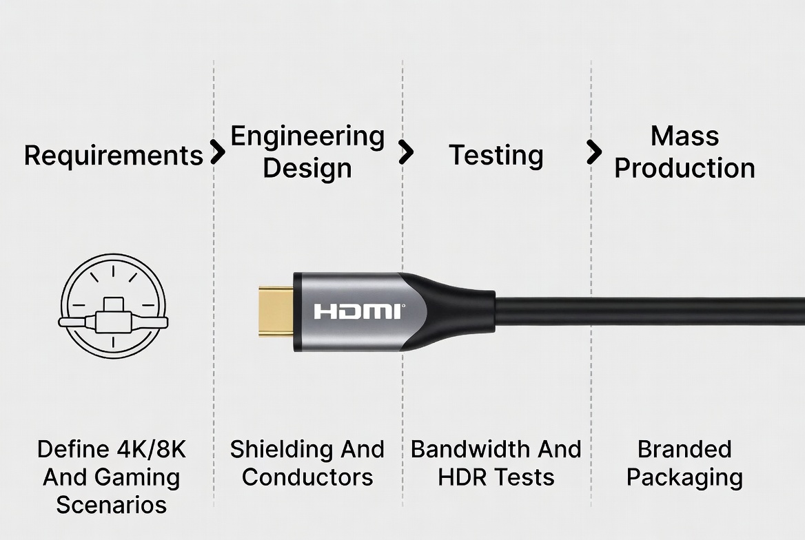 OEM ODM HDMI Cable Engineering Workflow OEM ODM HDMI Cable Engineering Workflow