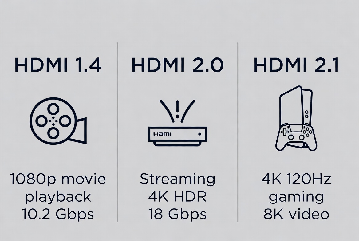 HDMI Versions And Bandwidth Matrix HDMI Versions And Bandwidth Matrix