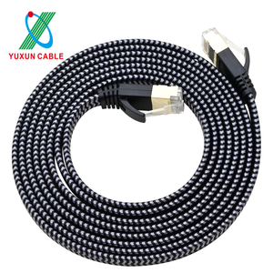 Flat Cat8 Nylon Braided Patch Cable