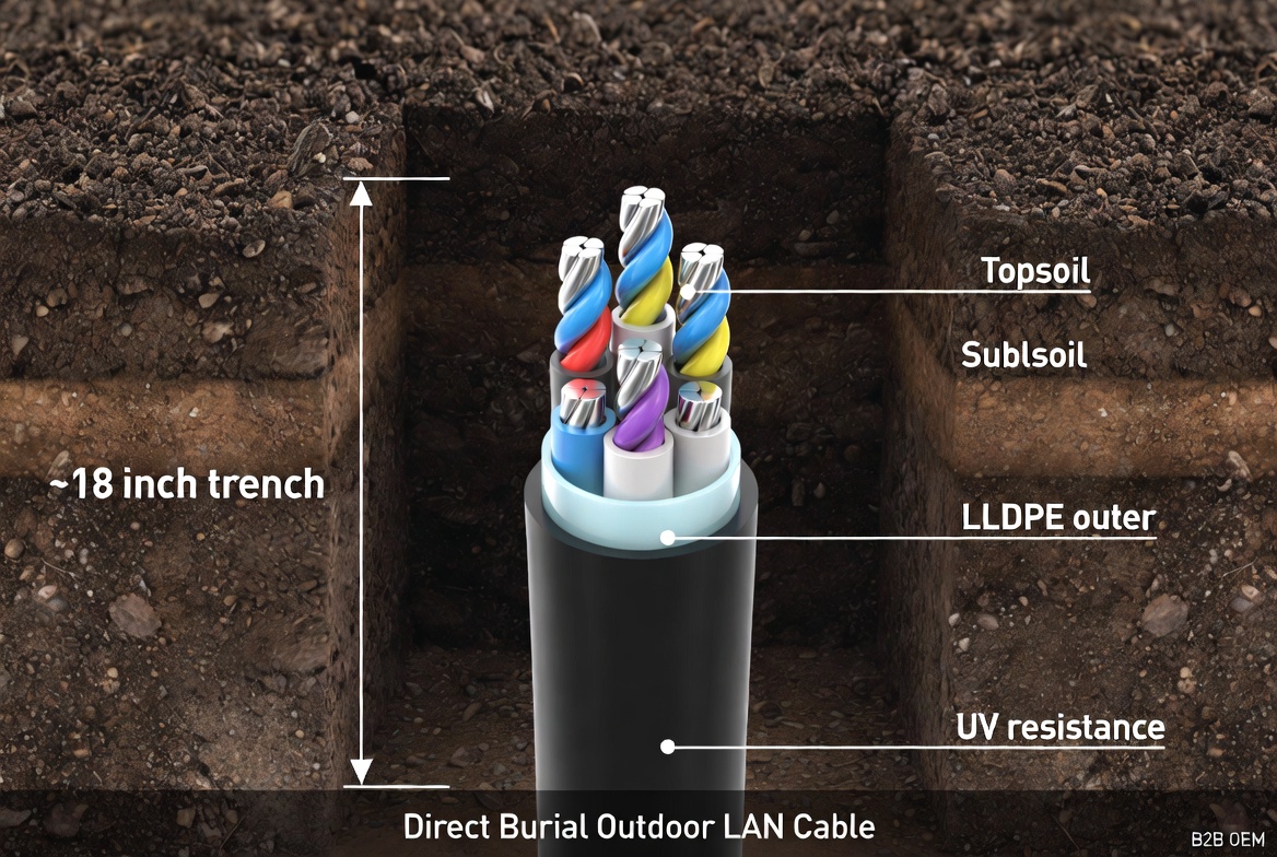 Direct Burial Lan Cable Cross Section Direct Burial Lan Cable Cross Section