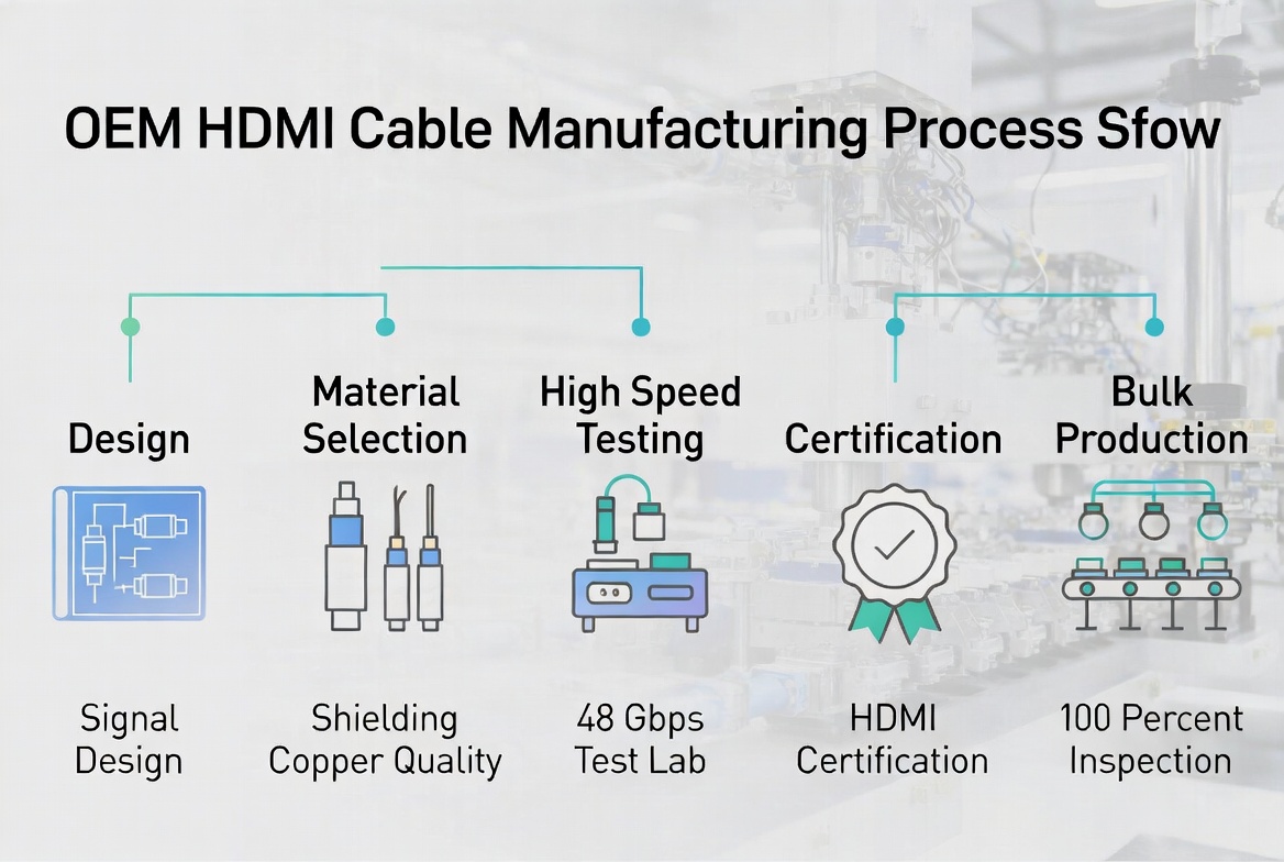OEM HDMI Manufacturing Quality Steps OEM HDMI Manufacturing Quality Steps
